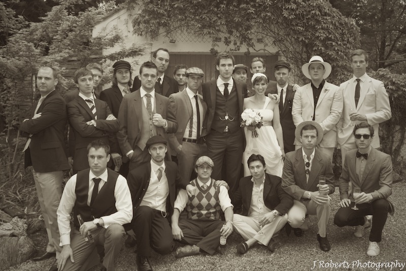 Group photography 1920s style - wedding photography